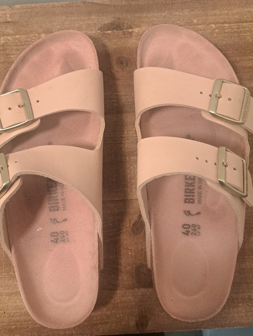 Birkenstock Blush Pink Double-Buckle Slide Sandals